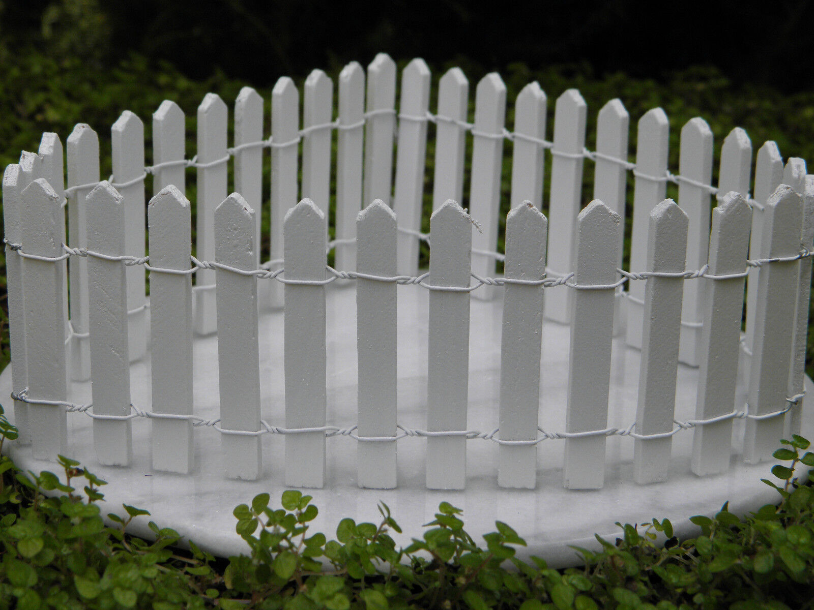 Garden Wooden Fence 2x18 Inches White
