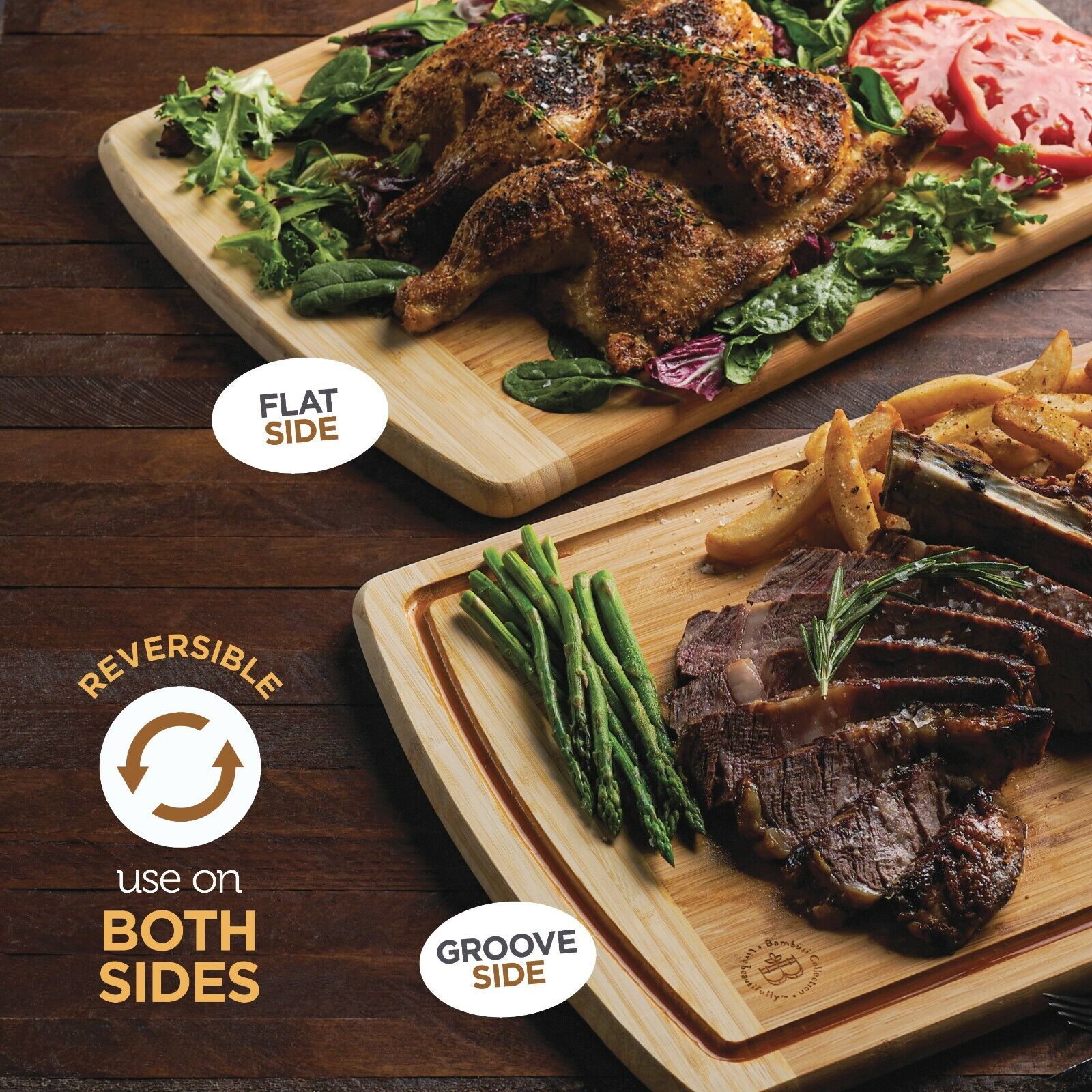 Cutting Board with Drip Grooves