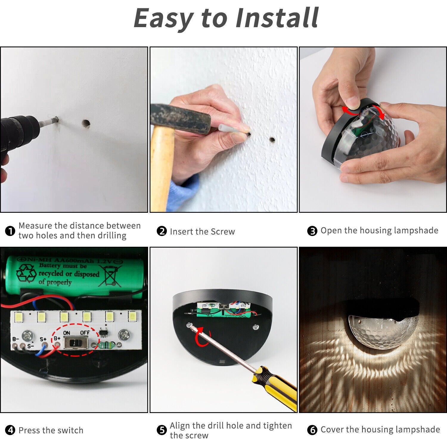 Outdoor Led Lights 2 Pieces in Black