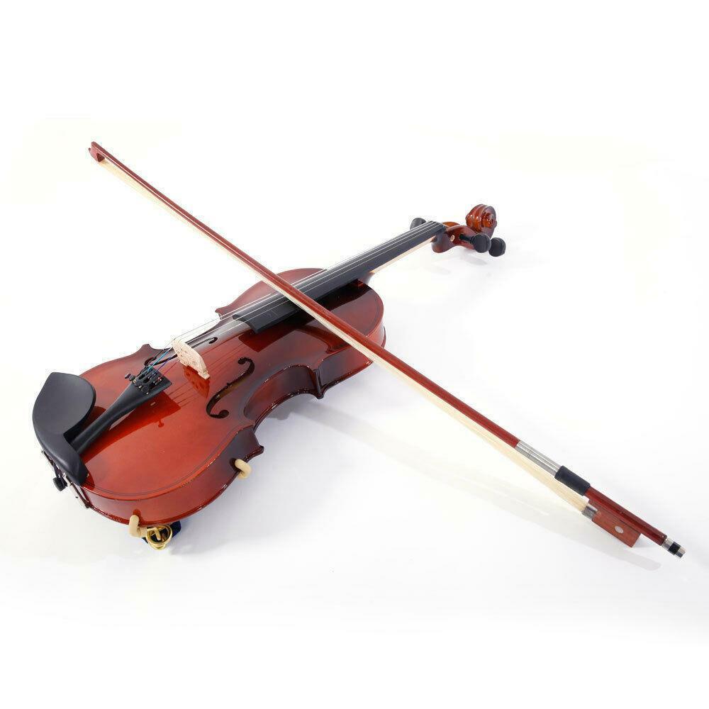 Maple Acoustic Violin Fiddle One Fourth with Case Bow Rosin Tuner shoulder Rest