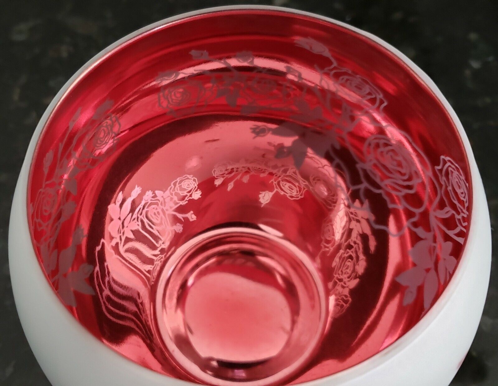 Candle lamp in Rose Theme Glass