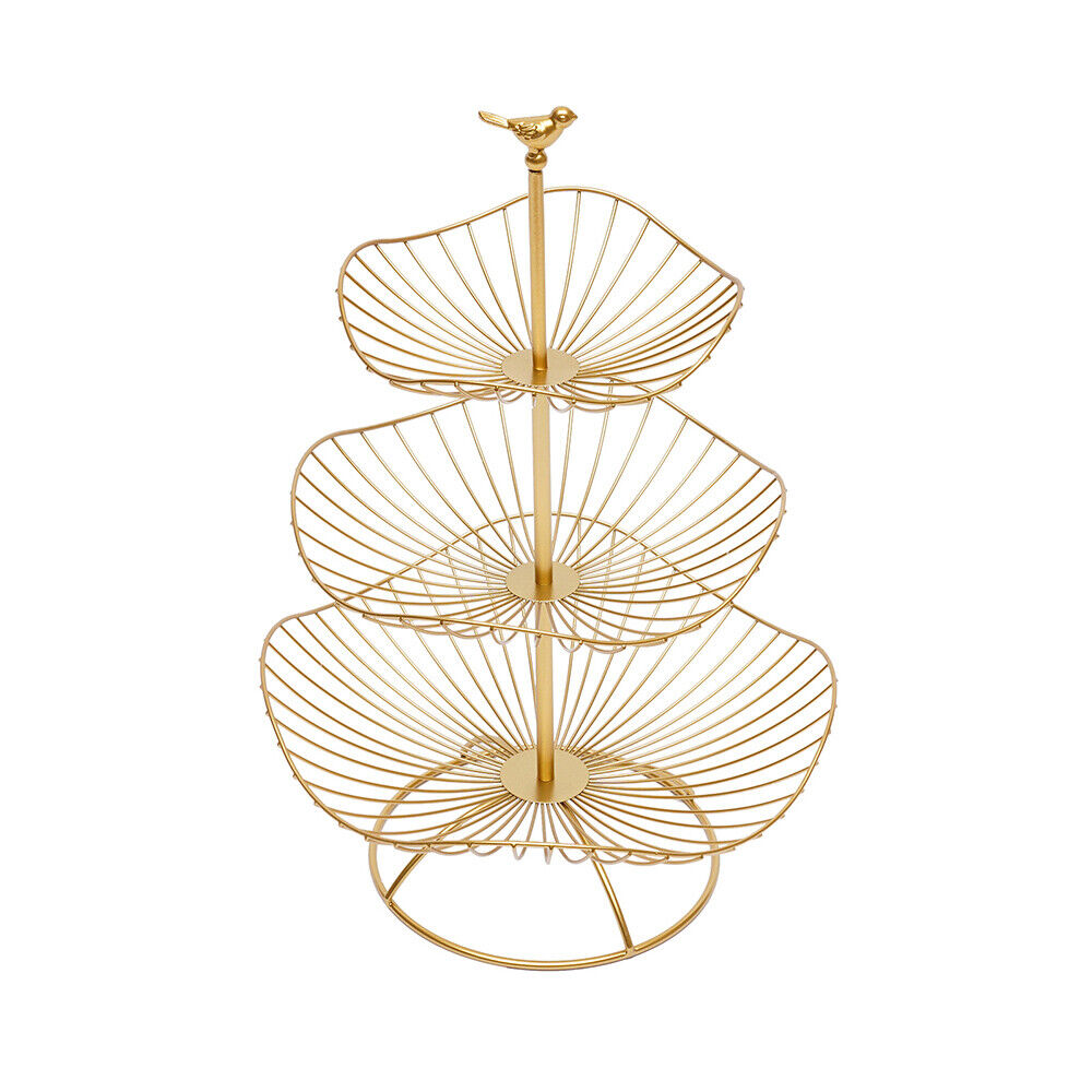 Basket Bowl Holder Stand Vegetable Storage 3 Tier