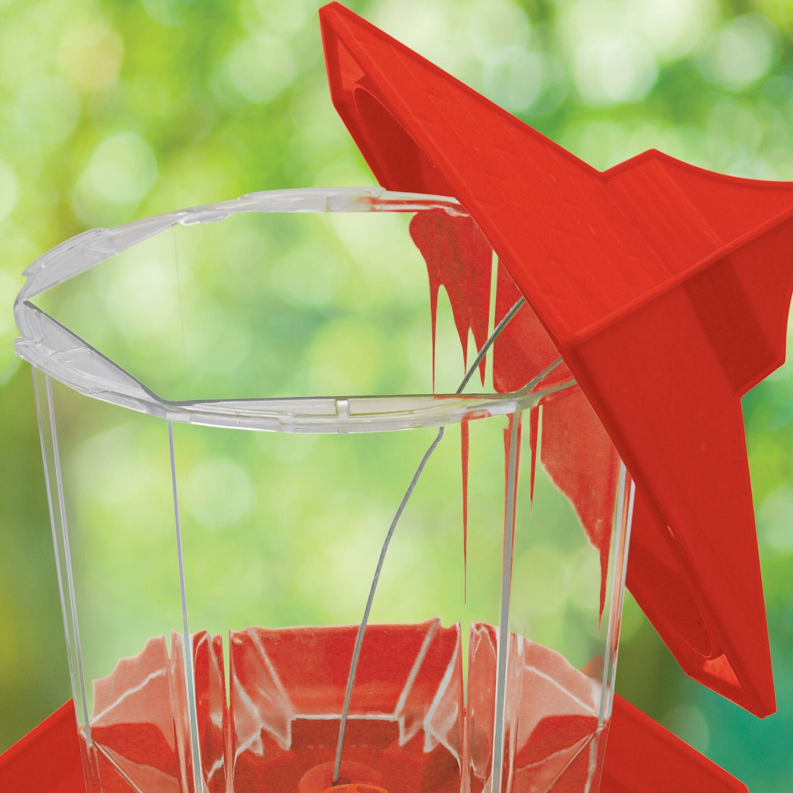 Bird Hanging Feeder In Red