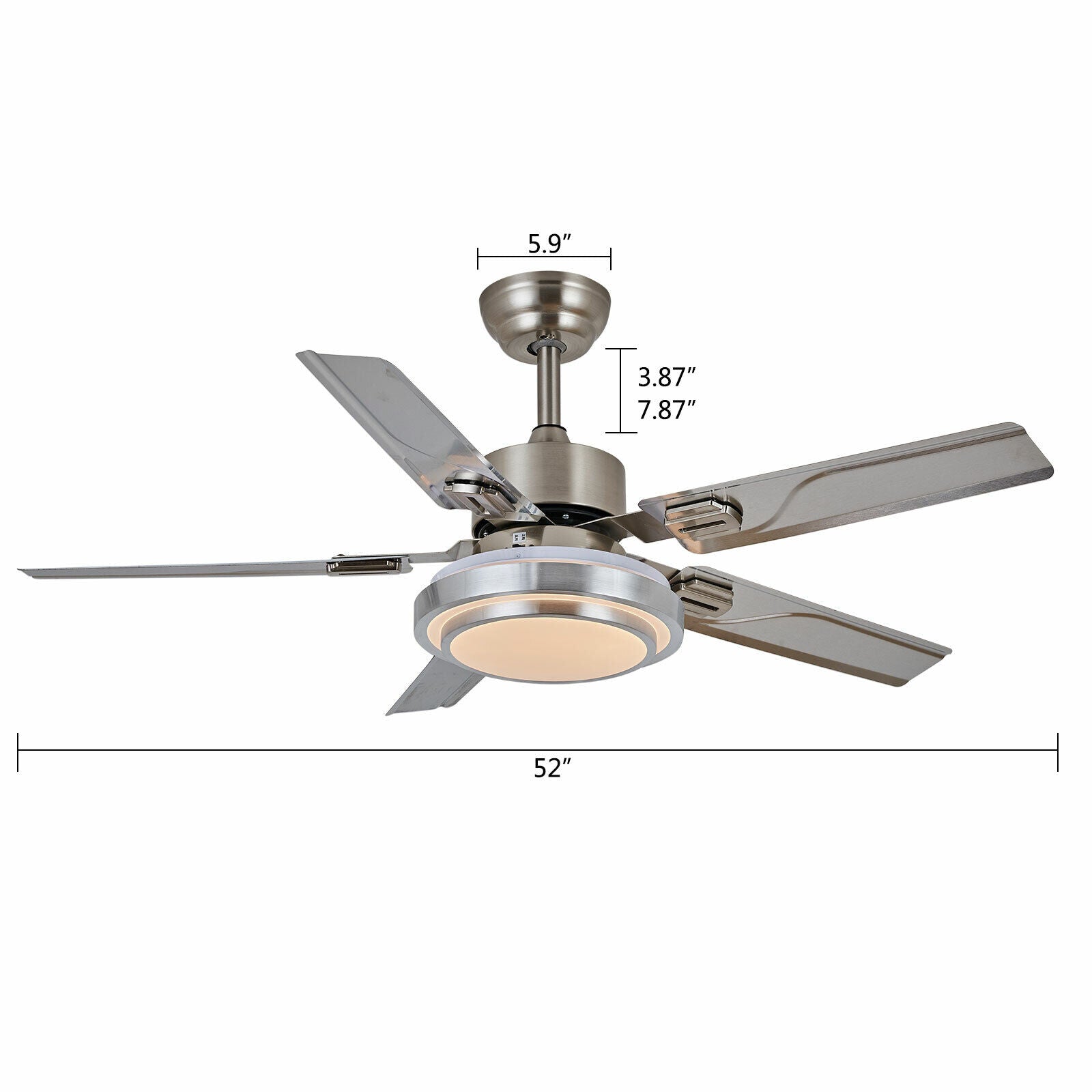 Chandelier Ceiling Fan Light with 3 Speed