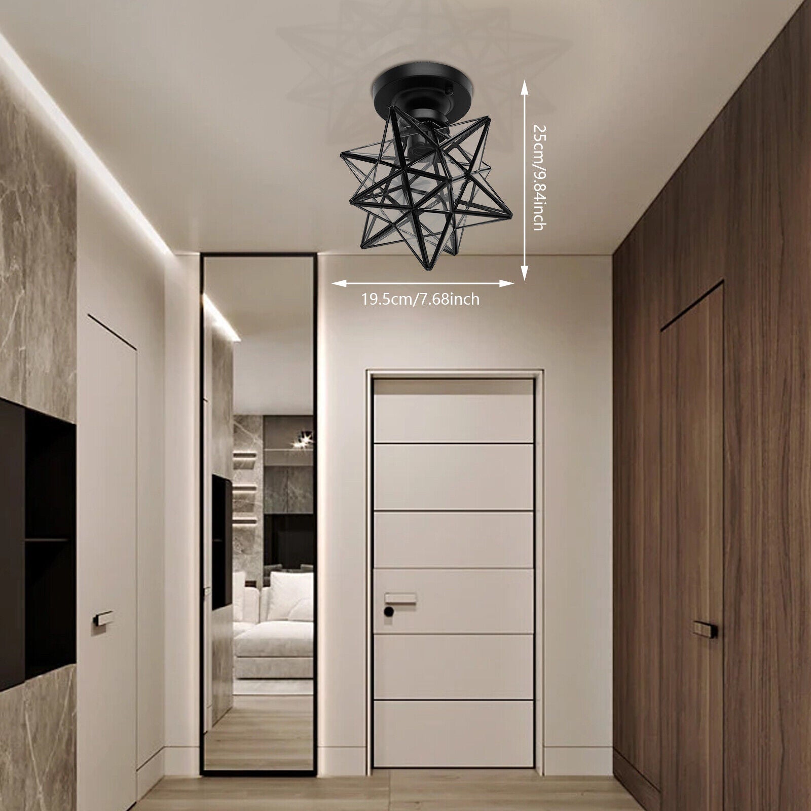 Chandelier Light Moravian Star Glass