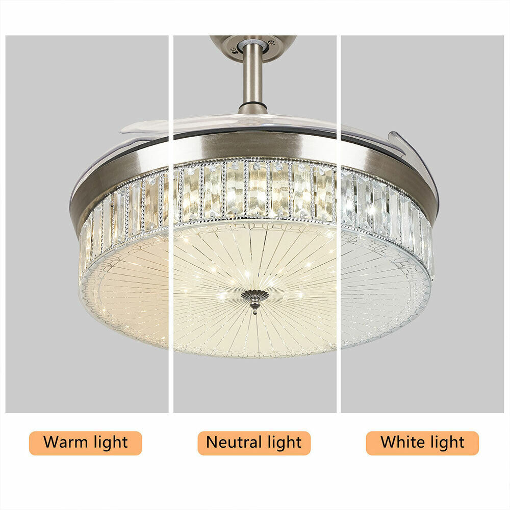 Chandelier Invisible Ceiling Fan Light 42 Inches