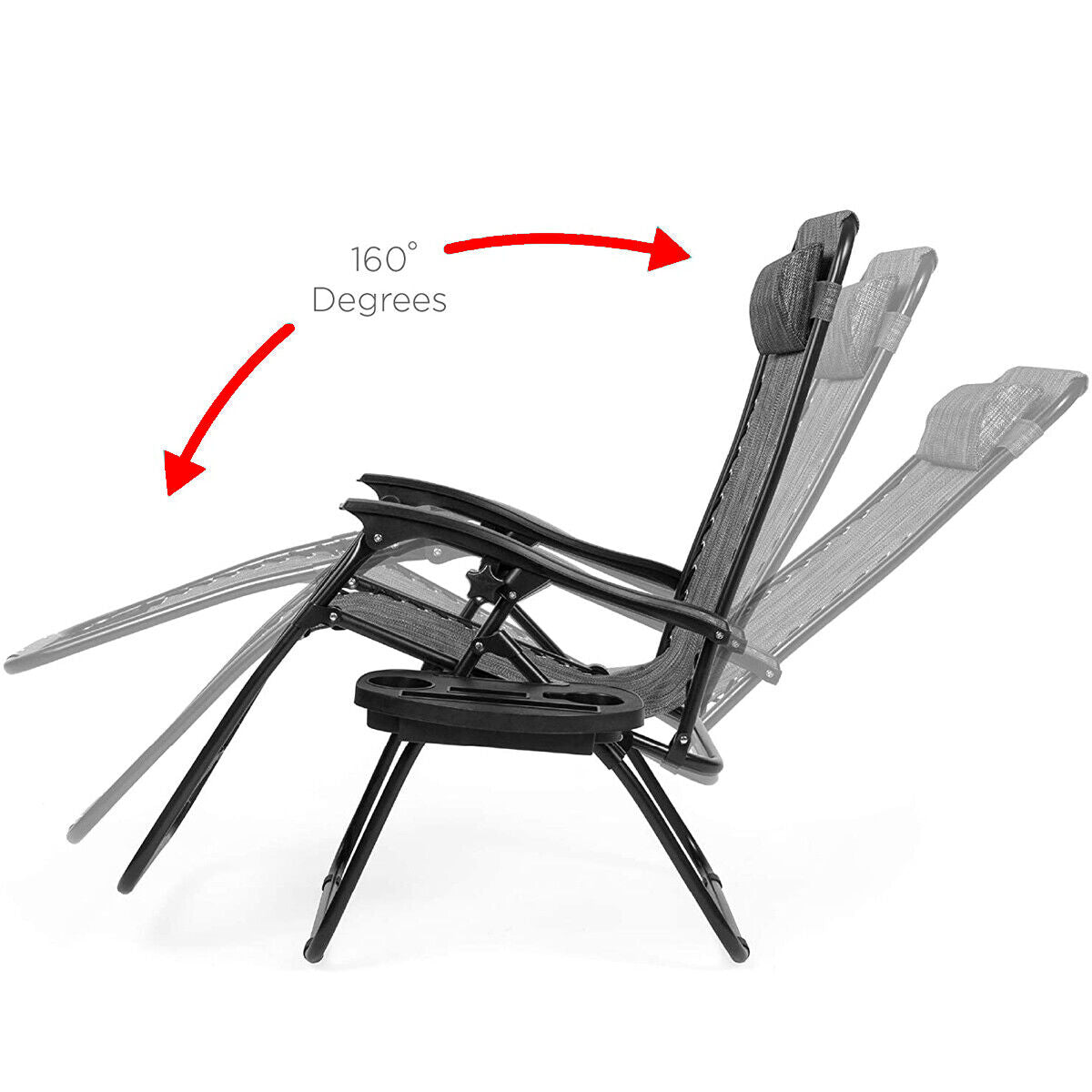 Chairs Recliners Set of 2 in Gray