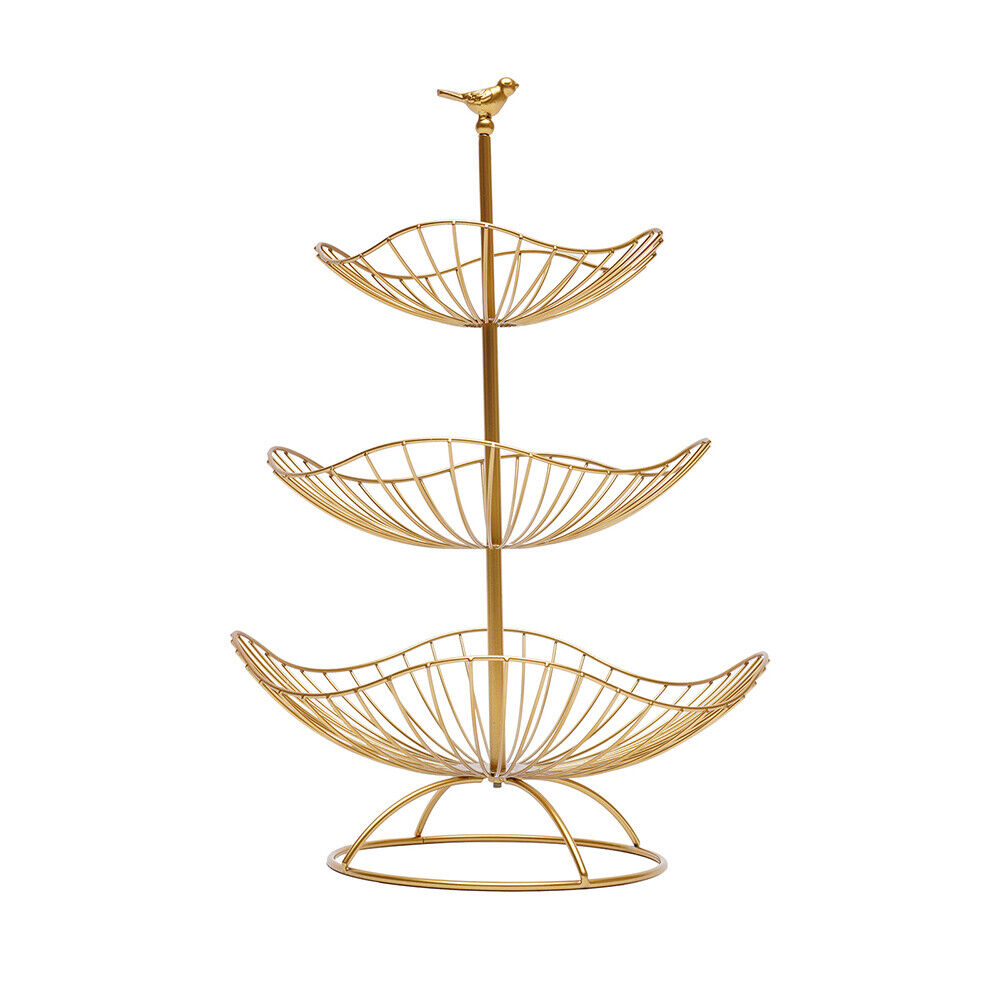 Basket Bowl Holder Stand Vegetable Storage 3 Tier