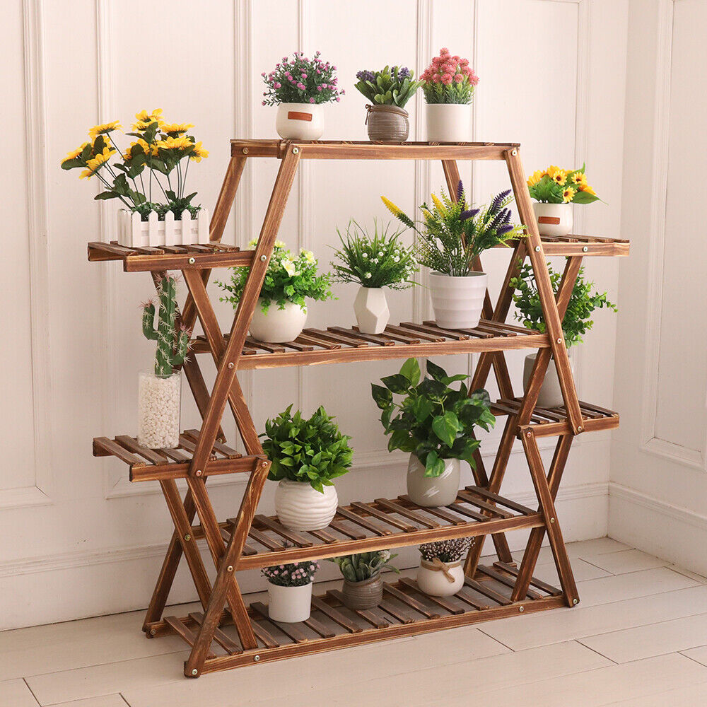 Extra Large Multi Tier Wood Plant Stand