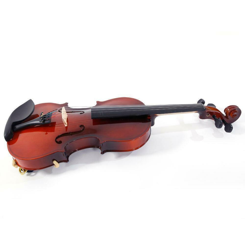 Maple Acoustic Violin Fiddle One Fourth with Case Bow Rosin Tuner shoulder Rest