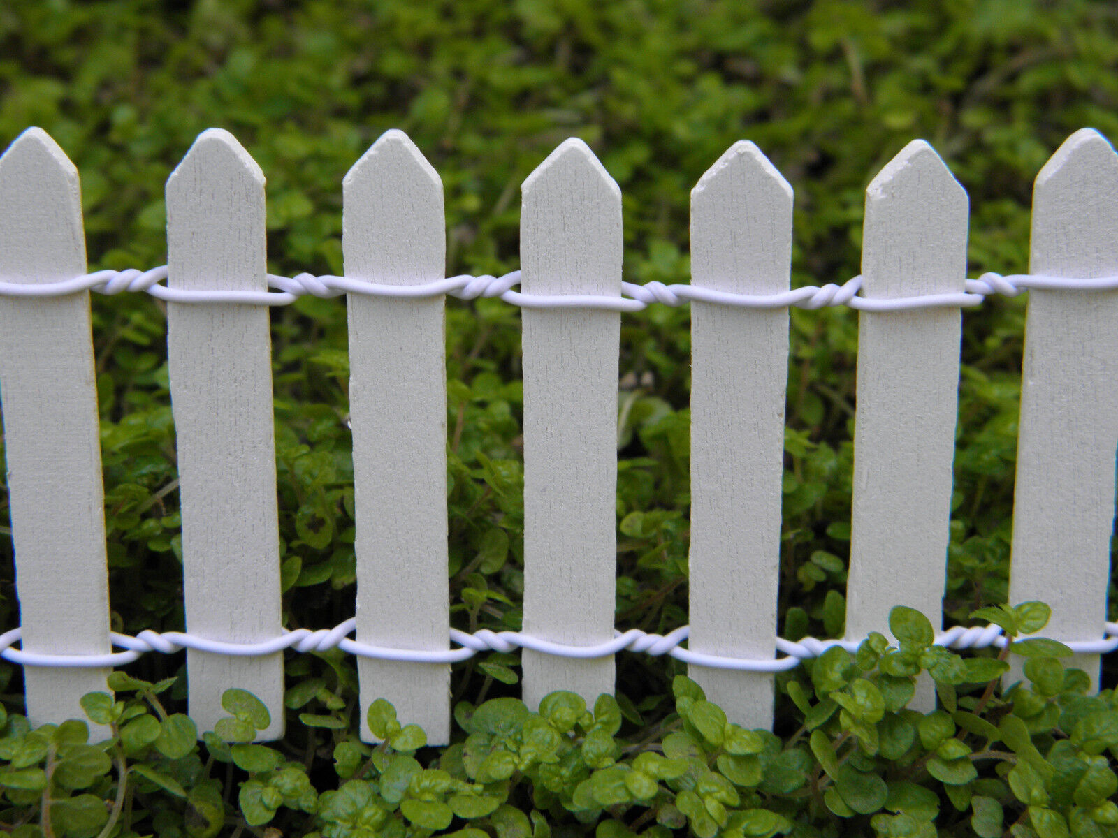 Garden Wooden Fence 2x18 Inches White