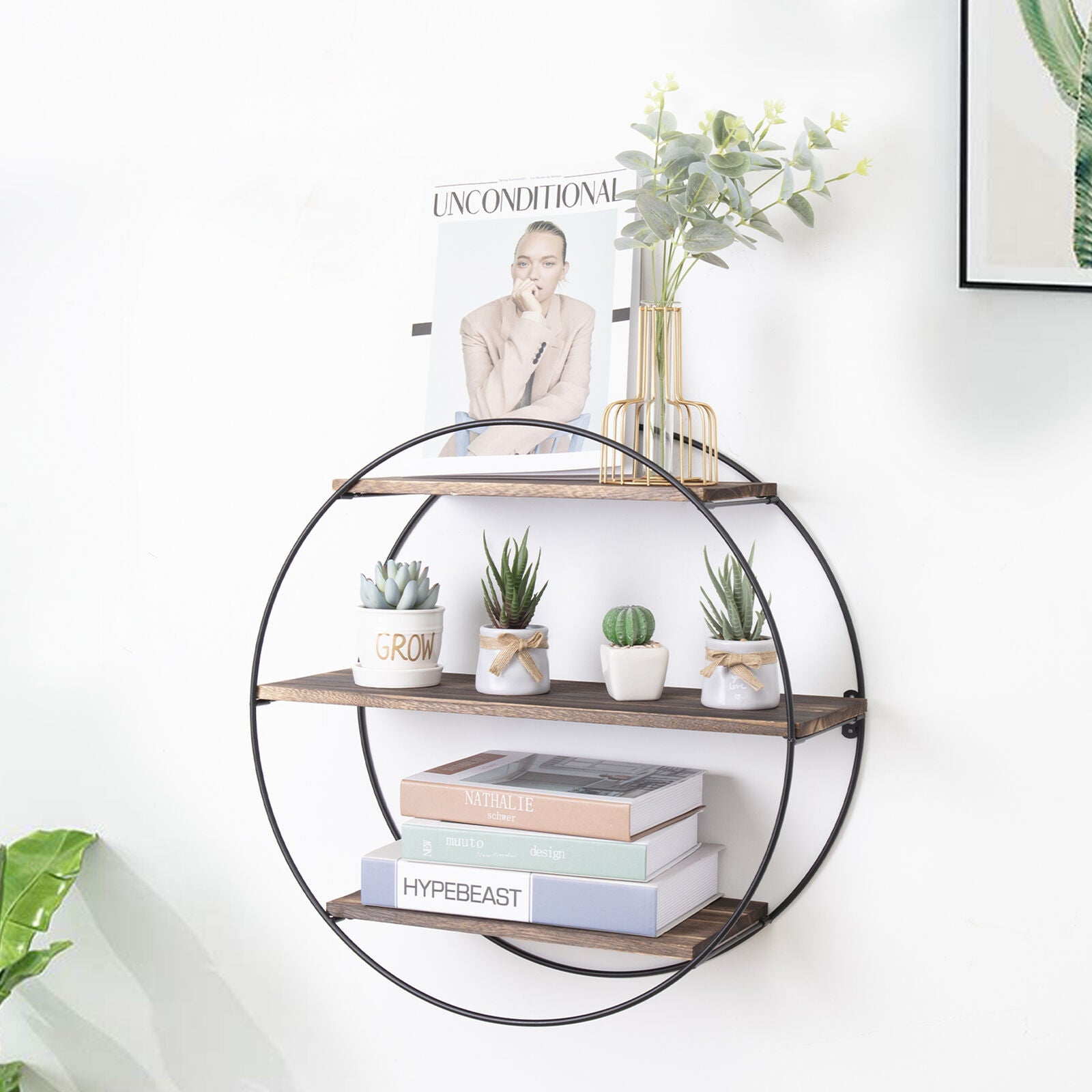 Circular Wall Mounted 3 Tier Rack