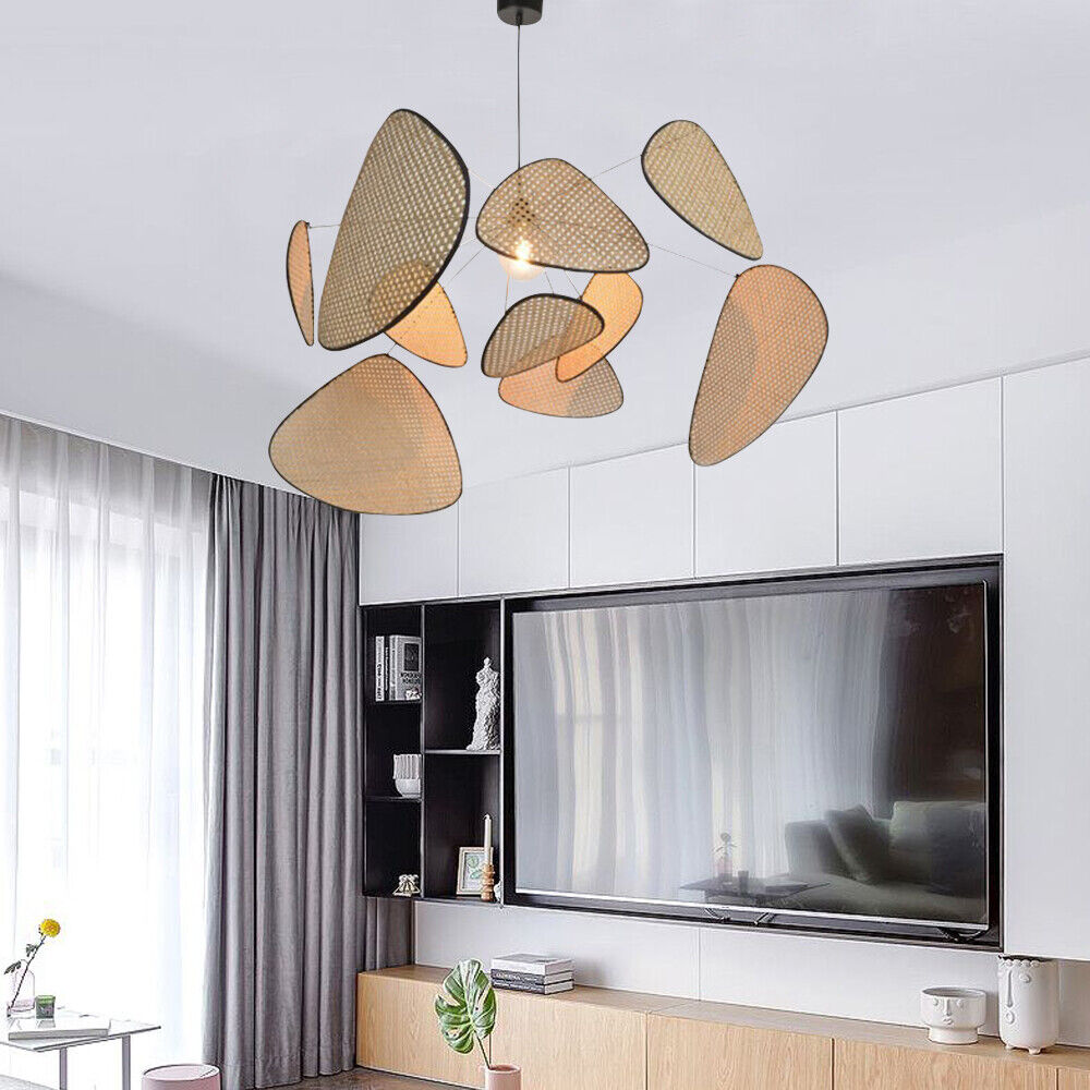 Chandelier Ceiling Light Natural Bamboo