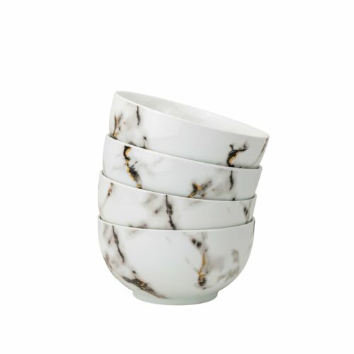 Porcelain Marble Dinner Plates Set 12 Piece