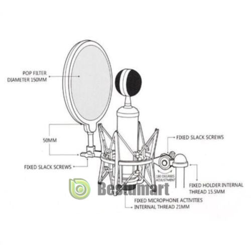 Condenser Microphone Stand Set 2 In 1