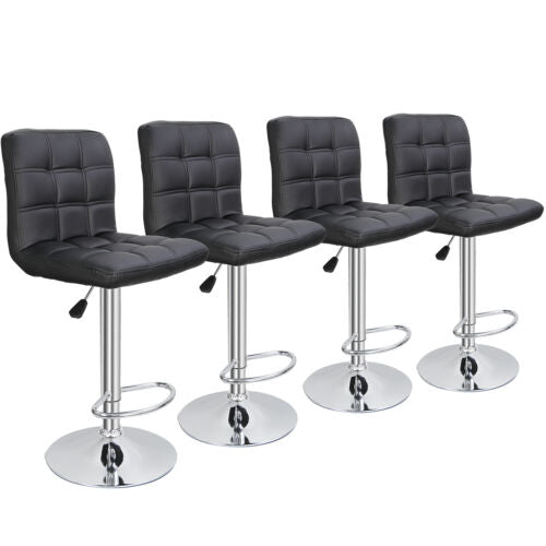 Adjustable Modern Swivel Bar Stools Set of 4