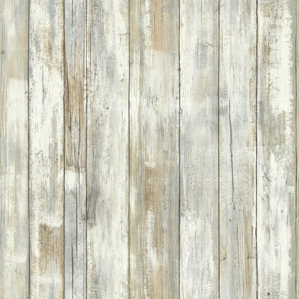 Wood Plank Peel & Stick Wall Paper in Tan