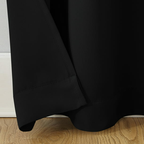 Blackout Curtain in Black 40x84 Inches