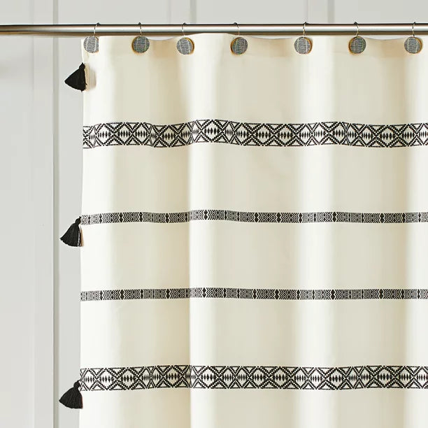 Curtain for Shower in Black 72x72 Inches