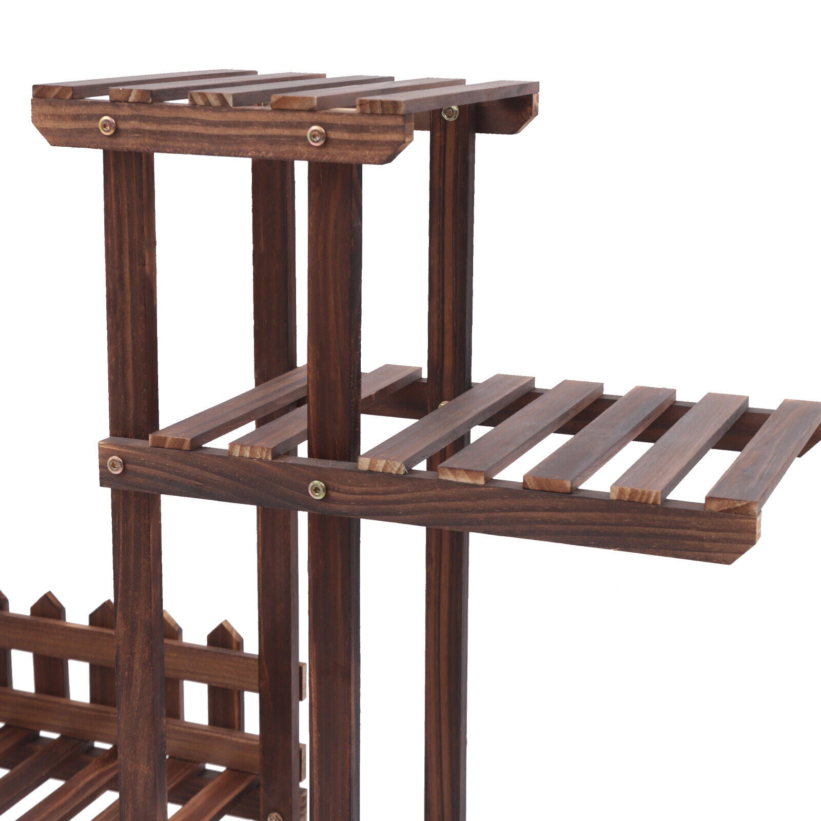 Plant Stand Flower Rack Shelf in Brown