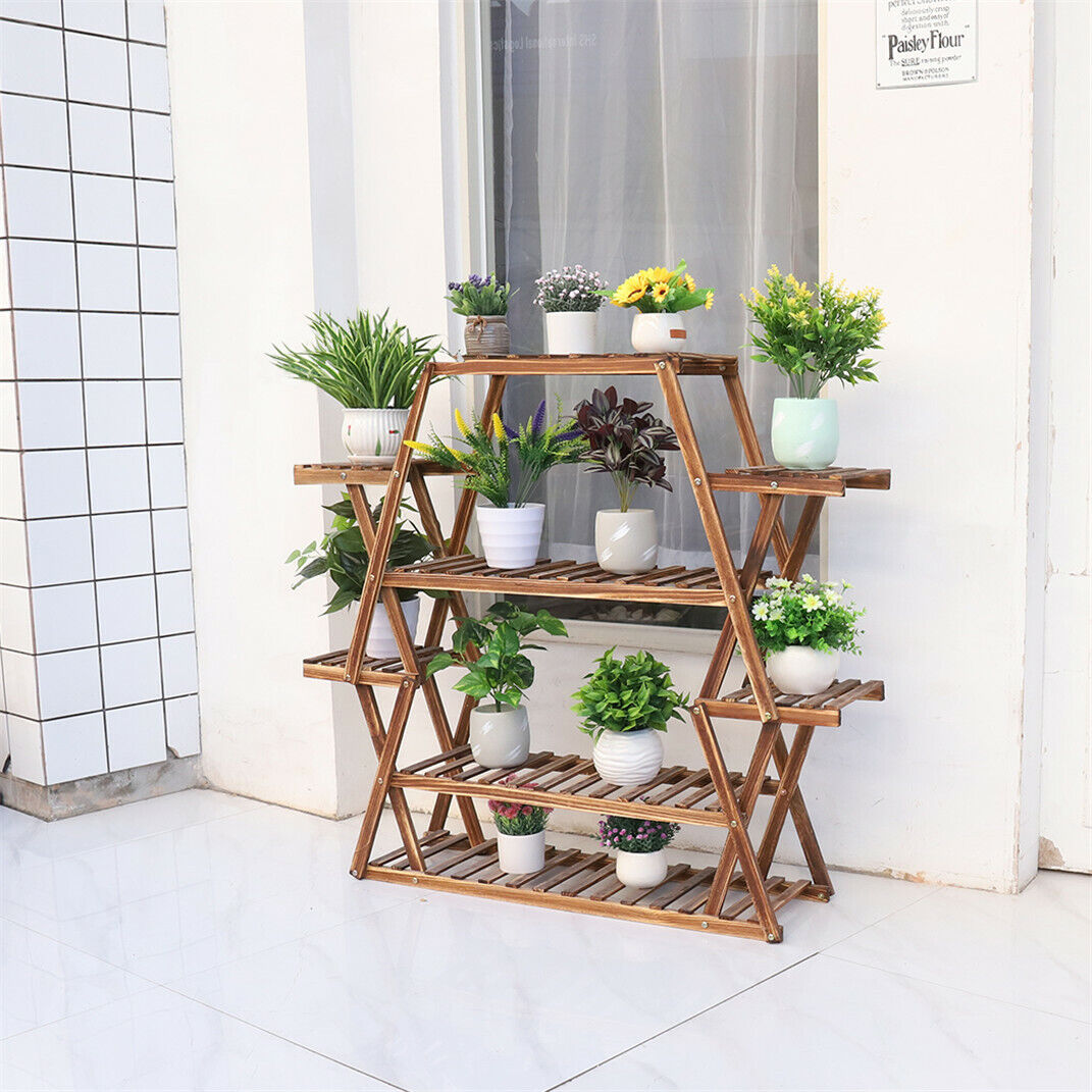 Plant Stand Triangle Holder Large Dark Brown