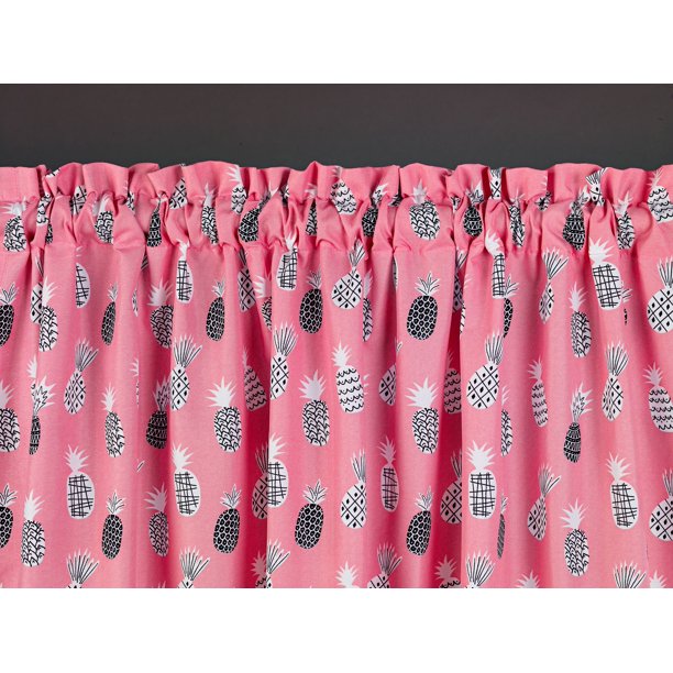 Plaid Light Filtering Curtain Panel 40x84 Inch Pink