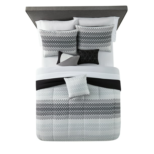 Bed Comforter 10 Piece in a Bag with Sheets and 3 Dec Pillows