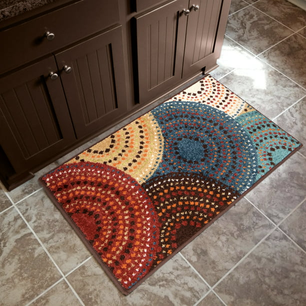 Bright Dotted Circles Runner Rugs