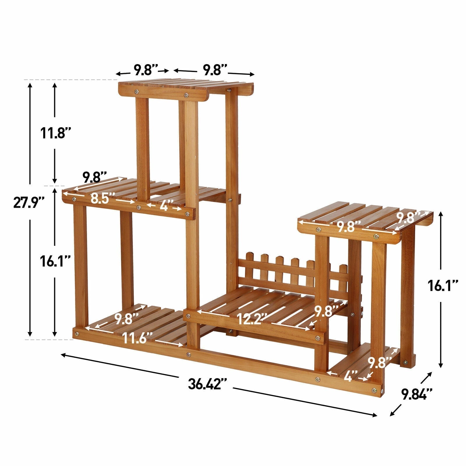 Plant Stand Irregular Design in Wood