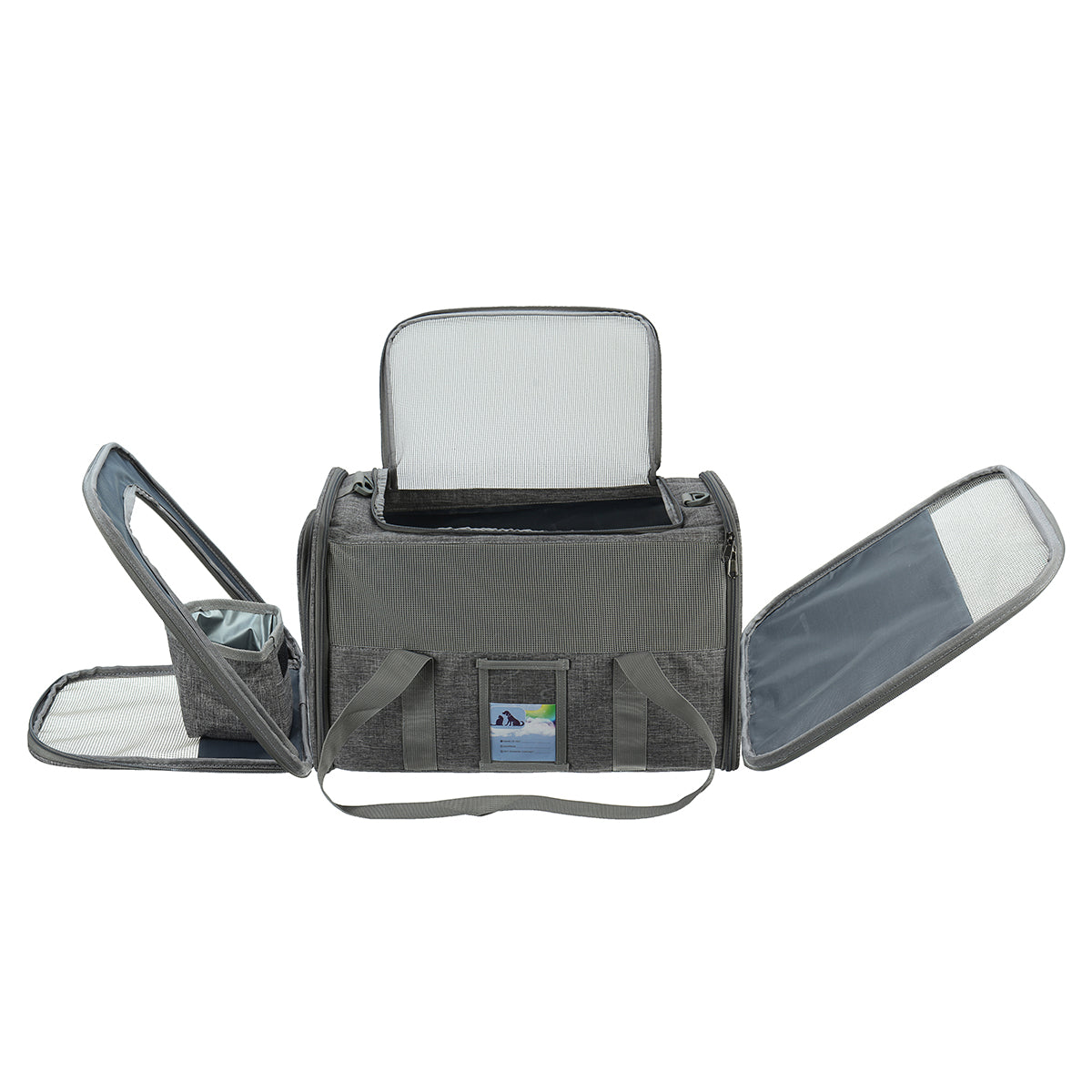 Soft-Sided Pet Carriers in 17x12x11 Inches Gray