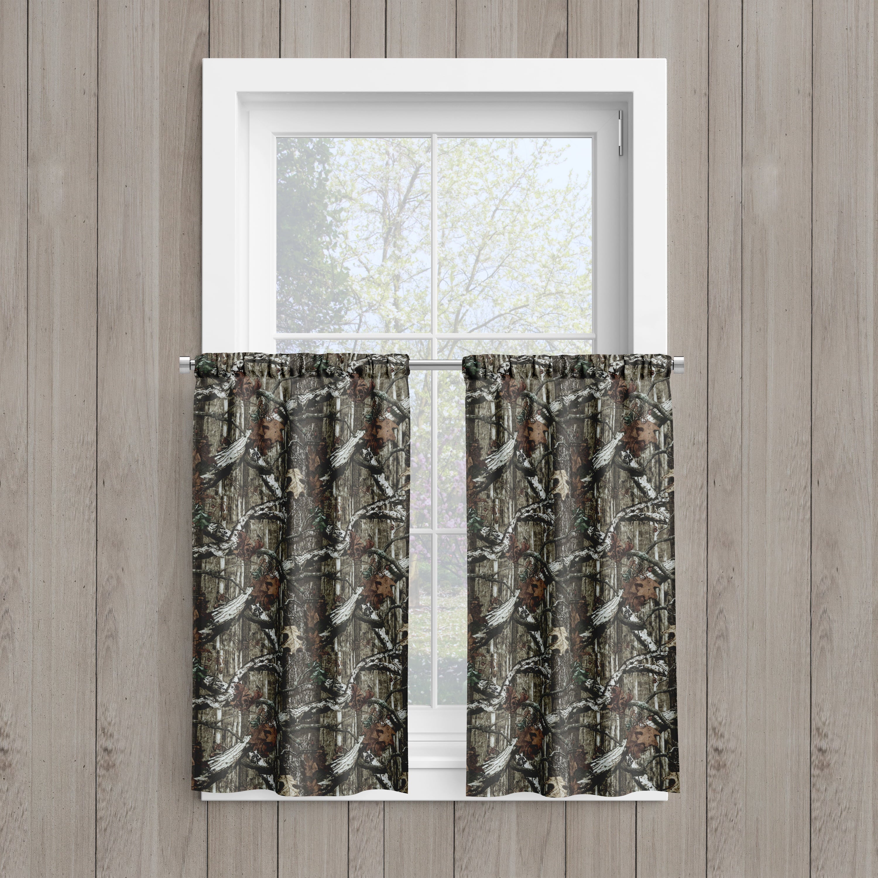 Curtain Tier Pair 29 by 36 Inch Camouflage