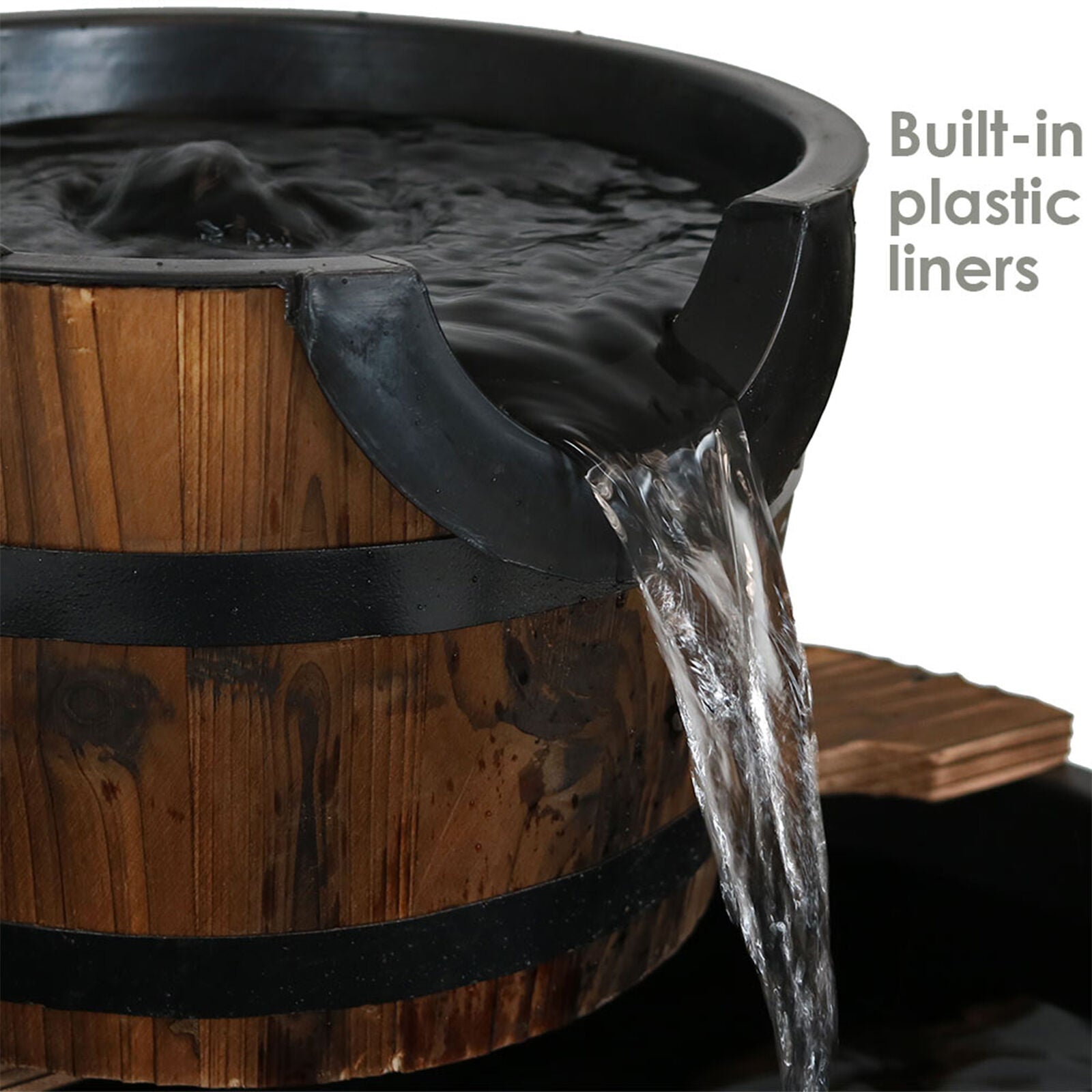 Water Fountain Barrel-Style in 3 Tier 30 Inches