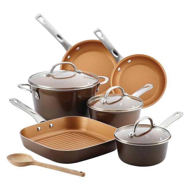 Cookware Set 10 Pieces Brown Sugar