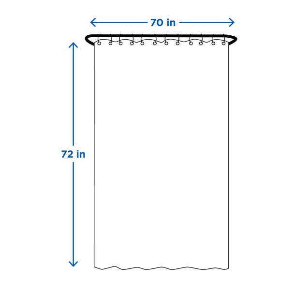 Curtain for Shower in Gray 70x72 Inches