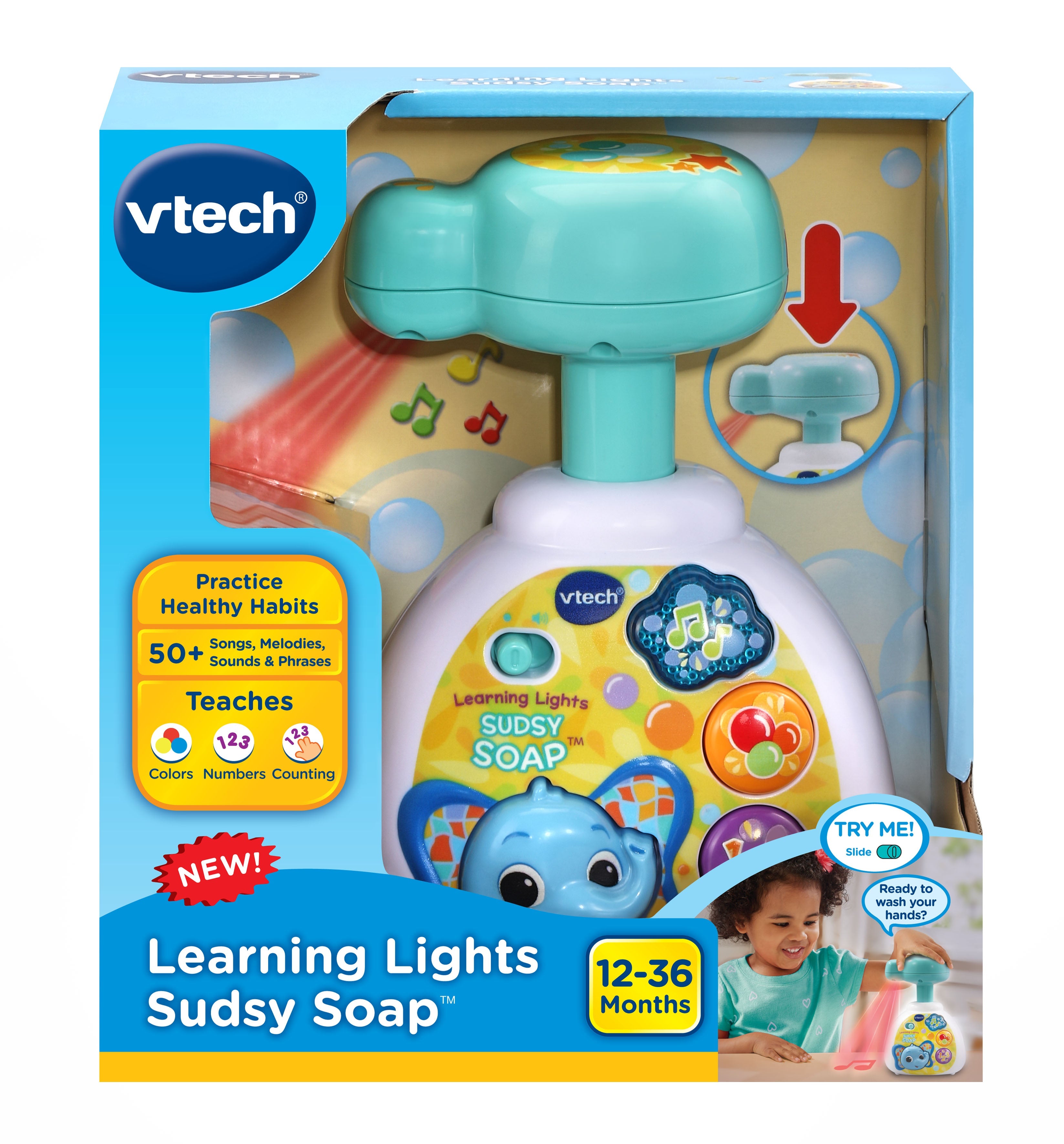 VTech Learning Lights Sudsy Soap Interactive Healthy Habits Toy in Multicolor