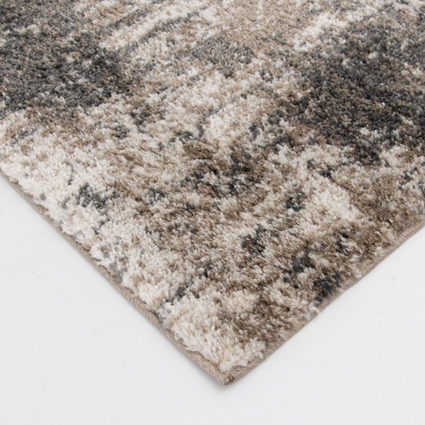 Abstract Shag Indoor Area Rug Neutral 5x7 Feet