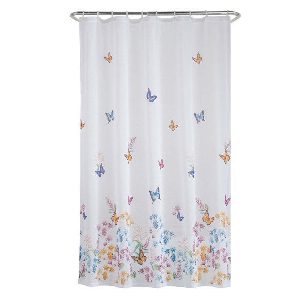 Shower Curtain in Butterfly Semi Sheer 70x72 Inches