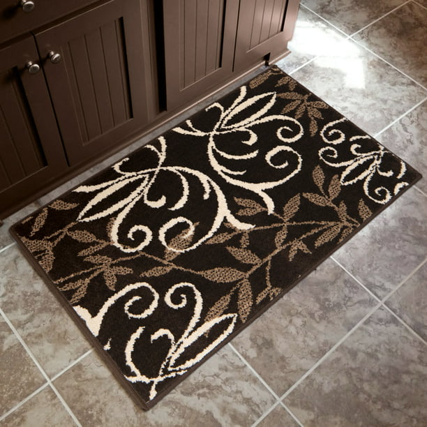 Iron Fleur Runner in Brown 1ft 8in x 2ft 10in