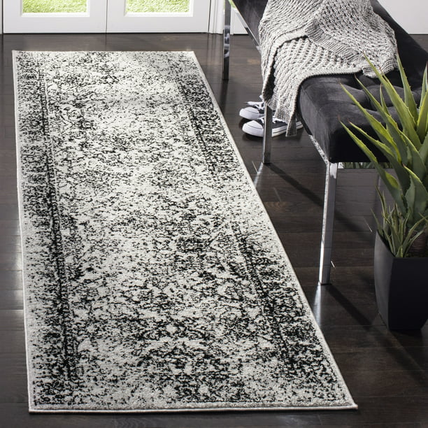 Adirondack Polypropylene Area Rug Grey Black