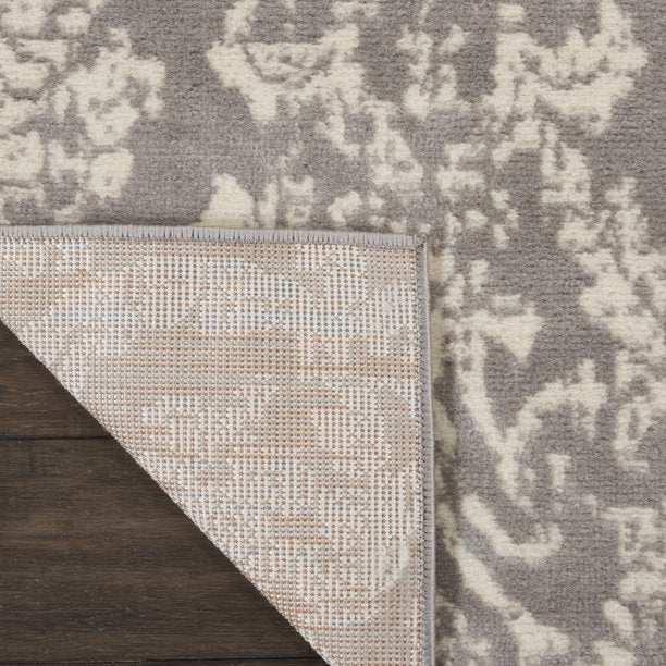 Area Rugs Distressed Damask Grey  2ft x 4ft