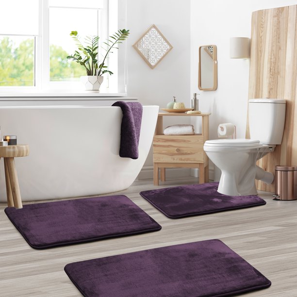 Rugs Mat Bathroom Purple 32x20 Inches