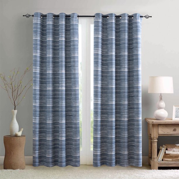 Blue Room Darkening Curtains 52x63inch