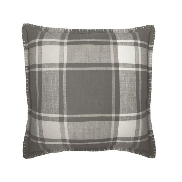 Decorative Throw Pillow Reversible Plaid