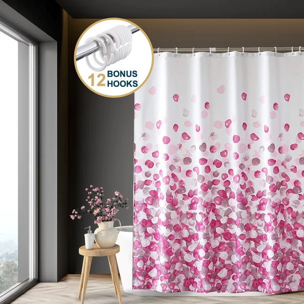 Curtain for Shower in Pink 72x72 Inches