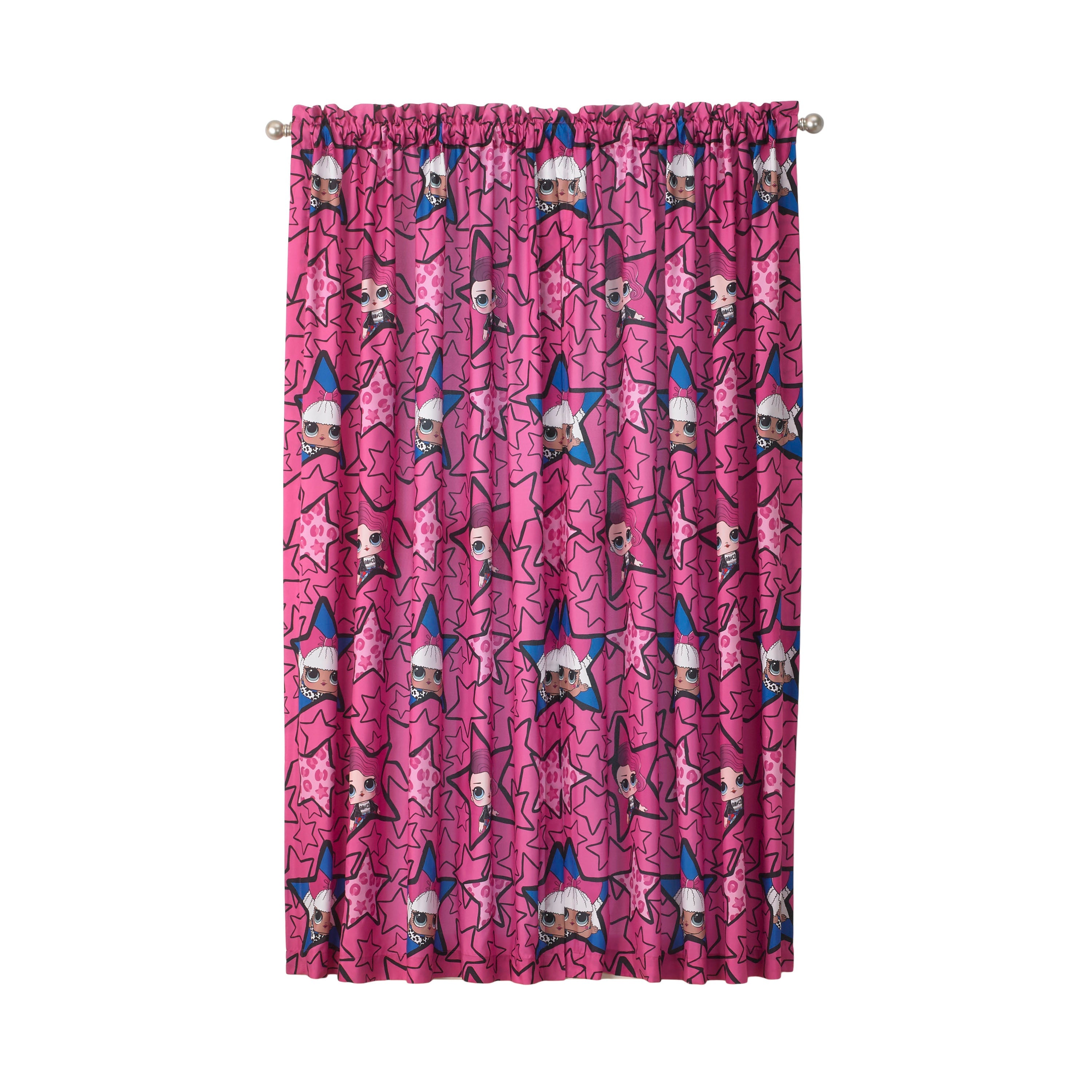 Filtering Bedroom Curtain Set 63 Inches Length in Pink