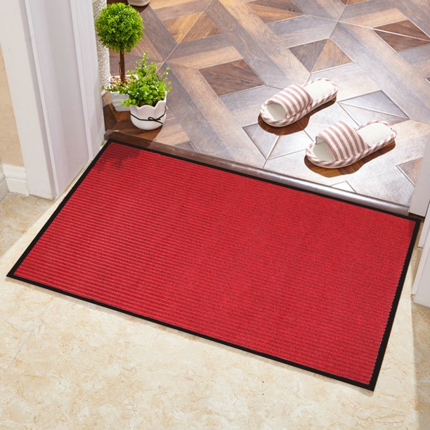 Front Doormat Entrance Red 16x24 Inches