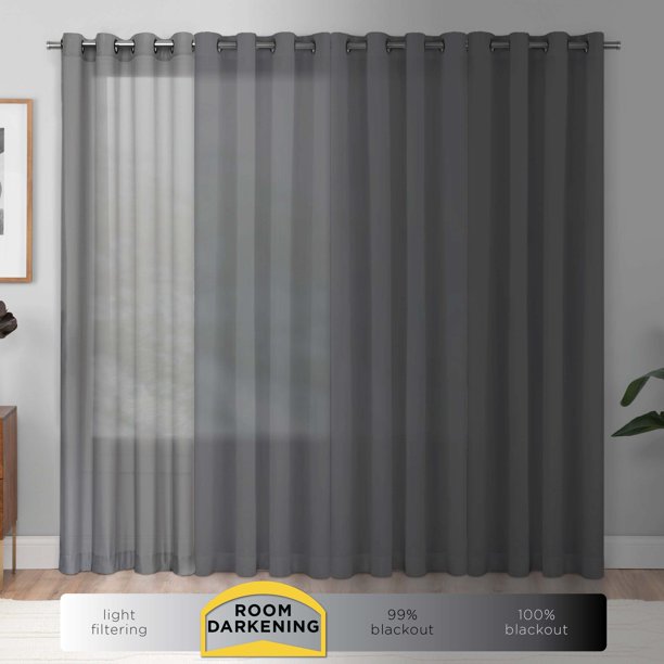 Darkening Rod Pocket Curtain Panel 30x63 Inch in Purple