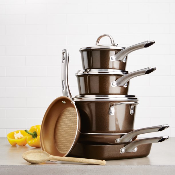 Cookware Set 10 Pieces Brown Sugar