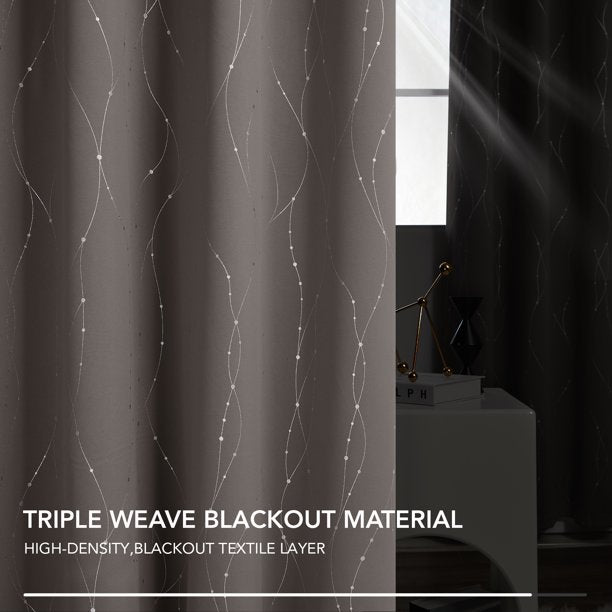 Curtain 2 Panels Size 52x95 Inches Color Taupe