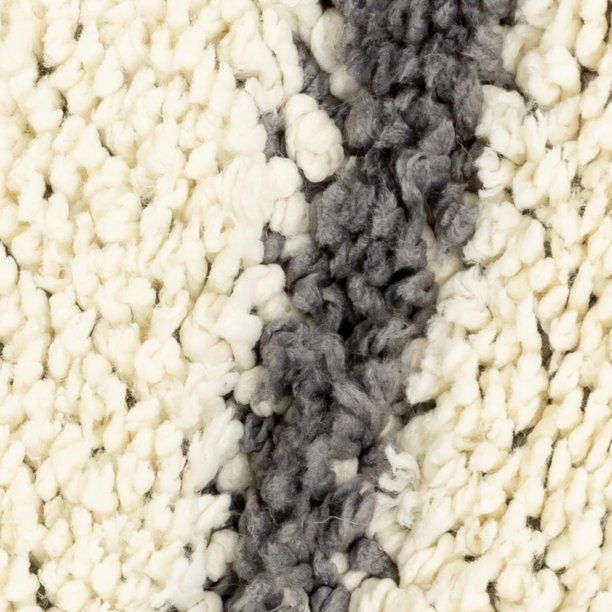 Contemporary Cream Shag Area Rug